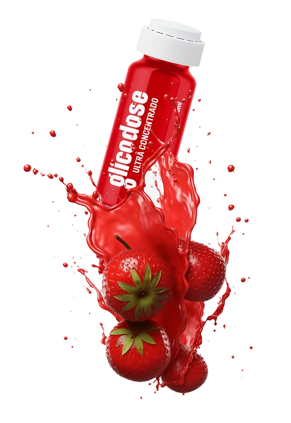 Glicodose com morangos frescos