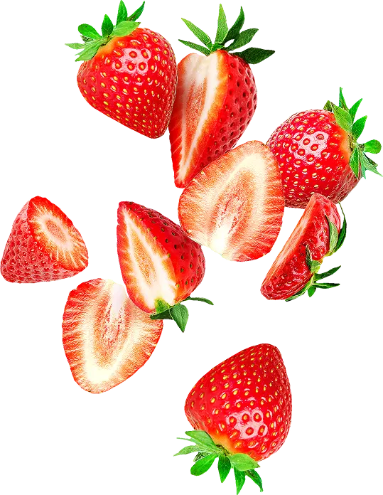 Morangos frescos representando o sabor do Glicodose